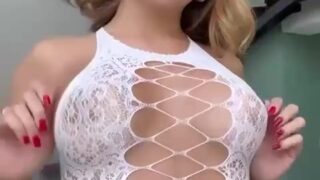 Agnes Nunes’s wet t-shirt contest turns naughty in HD