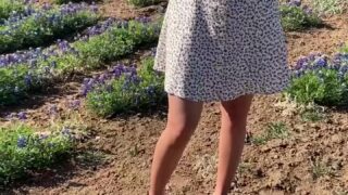 Cuteeassabutton using a wand vibrator in intense solo session