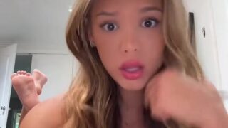 Sydney Smith playing with her tits in leaked solo video