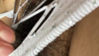 Nude on the balcony, Sahabby plays with her pussy at sunset