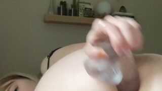 gag dildo squirt Blondpeche loop tight