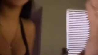 POV blowjob with Sarixo on knees behind nightclub