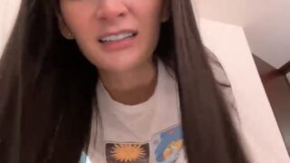 CatSara spreads her cheeks and gets pussy filled deep