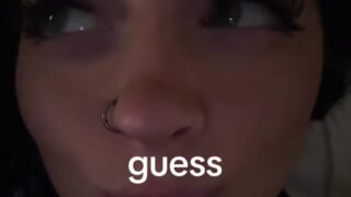 POV camgirl facial – Noemiexlili moaning as cum hits her lips