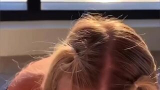 Public oral ends in Lily Lanes swallowing fast