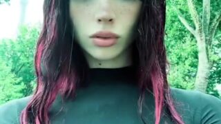 Noemiexlili poses in cosplay then turns around and takes it raw