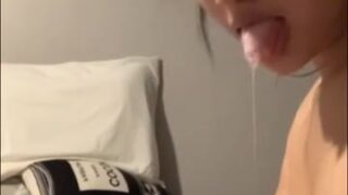 Sensual bubble bath with Hot4Lexi’s tits floating in the water