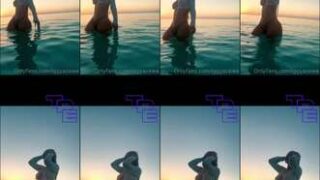 Iggy Azalea topless sunbath full body shot