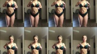 Sensual oil rub with Morgan Alexandra’s small pussy in candlelight