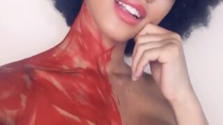 Late night confession tape with StormiMaya topless and tits out