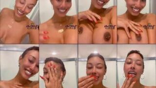 Girlfriend helps missbnasty with her squirt pussy on cam