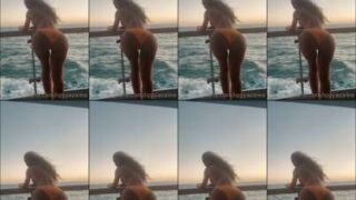 Iggy Azalea squeezes her boobs slow in bed