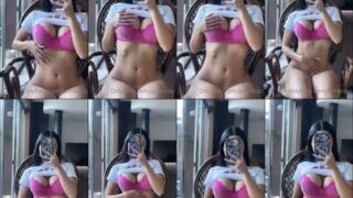 BratZmon’s pussy squirts in mirror selfie video