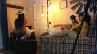 StormiMaya naked yoga stretch in her bright living room