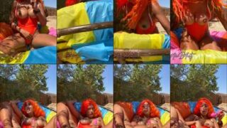 Nipple suck with missbnasty in bed after shower