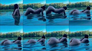 Public fake caught Milkimind flashes outside