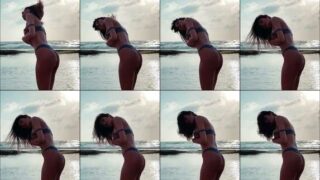 Steamy shower scene Yaelaris sloppy blowjob dripping wet