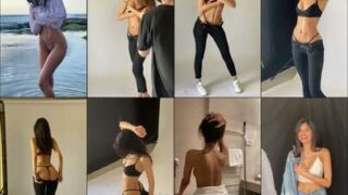 Artistic mirror shot Yaelaris sloppy blowjob in golden hour