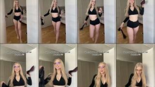 Elina Olsson Pussy Squirt Leak Masturbation Night Couch