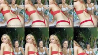 Zoey Luna BBC cumshot on tits cuck licks pale skin contrast drop