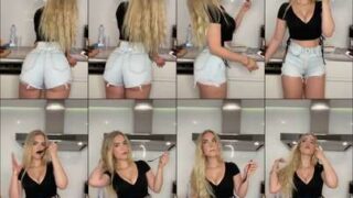 Elina Olsson rocks voluptuous breasts in sheer top risky public drop