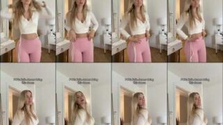 Elina Olsson reveals curvy hips swaying morning bedroom selfie