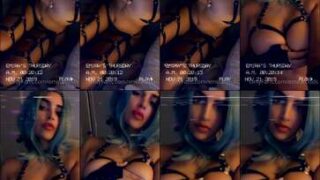 Naughty slut EmiraFoods caught naked in kitchen