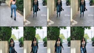 Public elevator Yaelaris pussy shaved risky flash