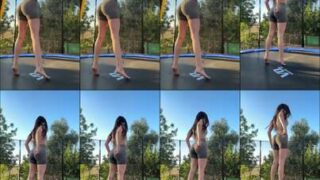 Balcony night Yaelaris masturbation under city lights