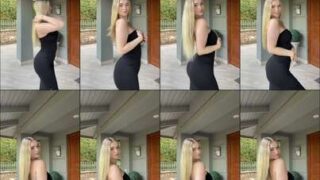 From behind: Elina Olsson curvy hips clap oil jiggle video