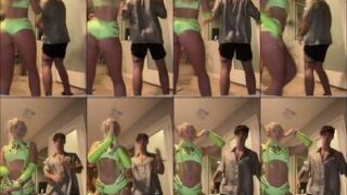 Gym mirror Lucien Lorraine big ass in yoga pants